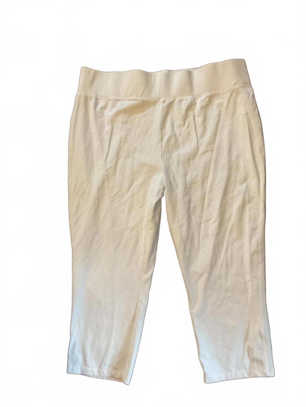 Logo by Lori Goldstien White Capri Leggings XL Tall